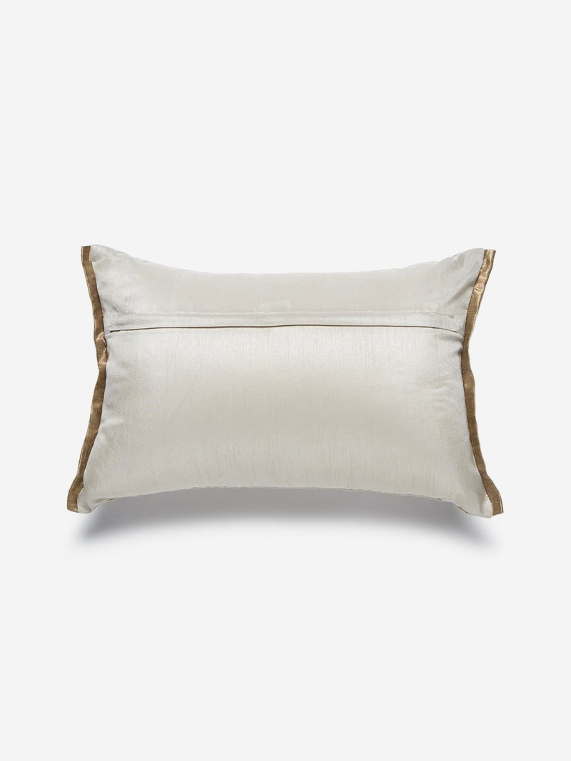 Westside Home Beige Circular Print Cushion Cover