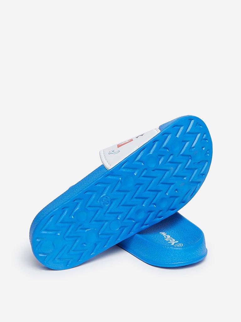 Yellow Kids Blue Printed Slides
