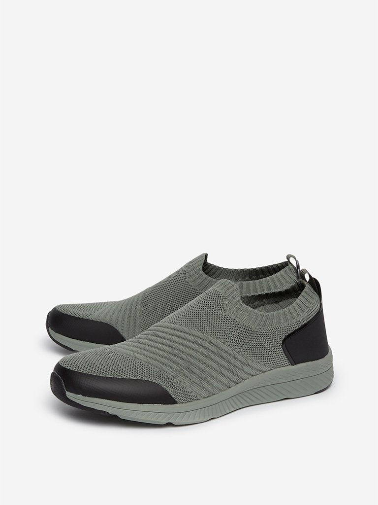 SOLEPLAY Sage Green Slip-On Sneakers