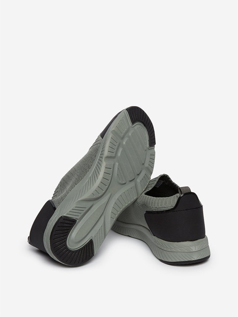 SOLEPLAY Sage Green Slip-On Sneakers