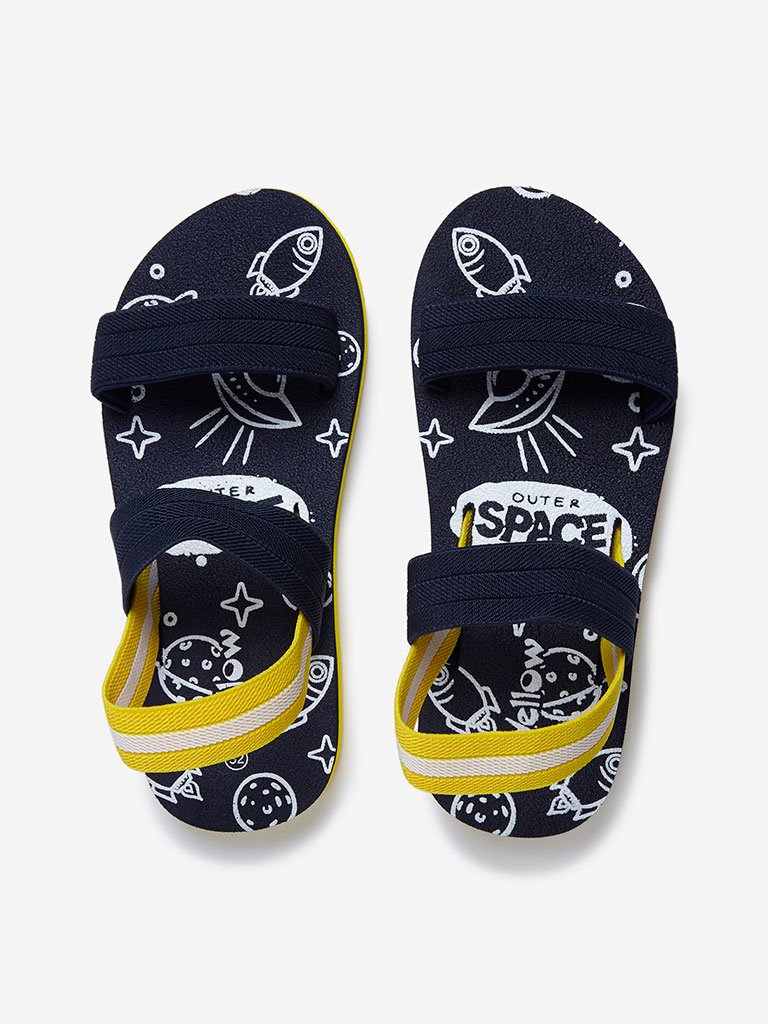 Yellow Navy Space Sandals
