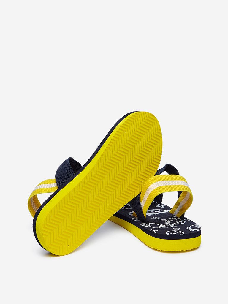 Yellow Navy Space Sandals