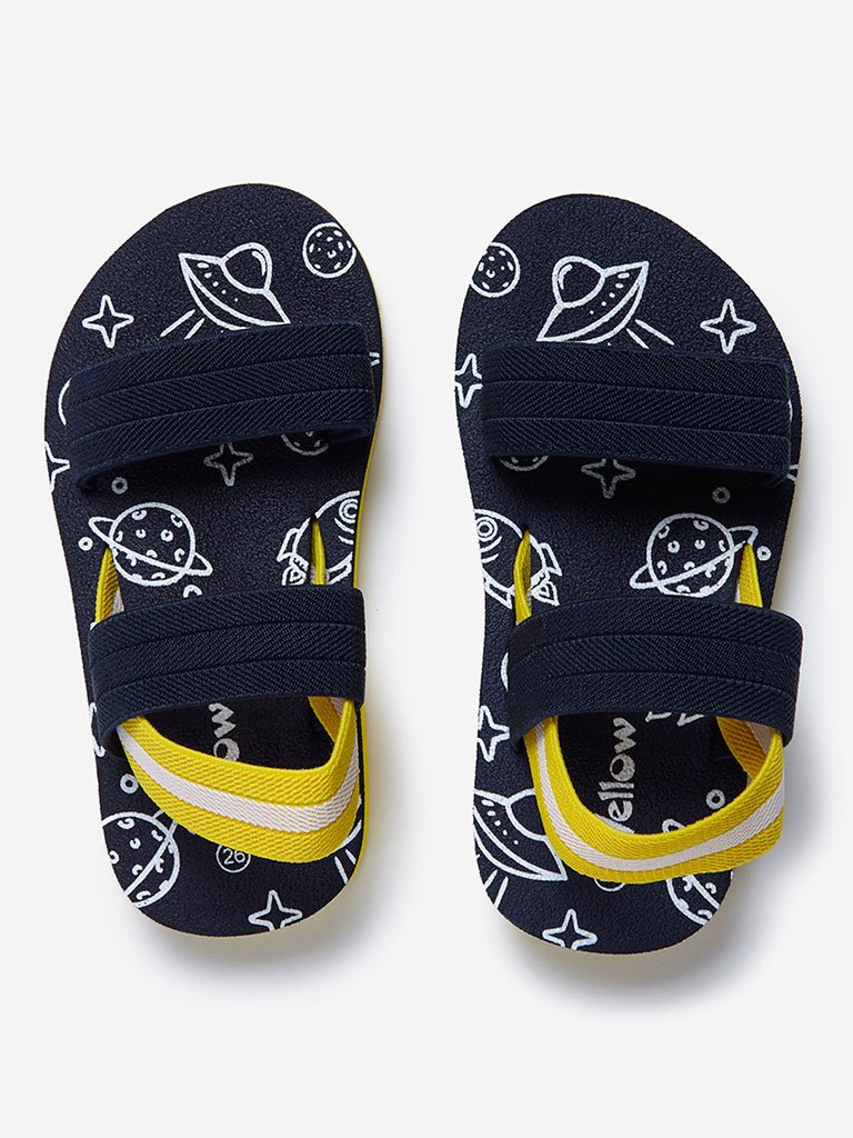 Yellow Navy Space Sandals