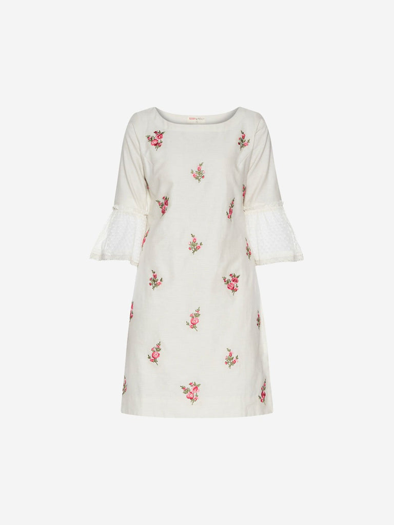 Bombay Paisley Off White Floral Shift Dress