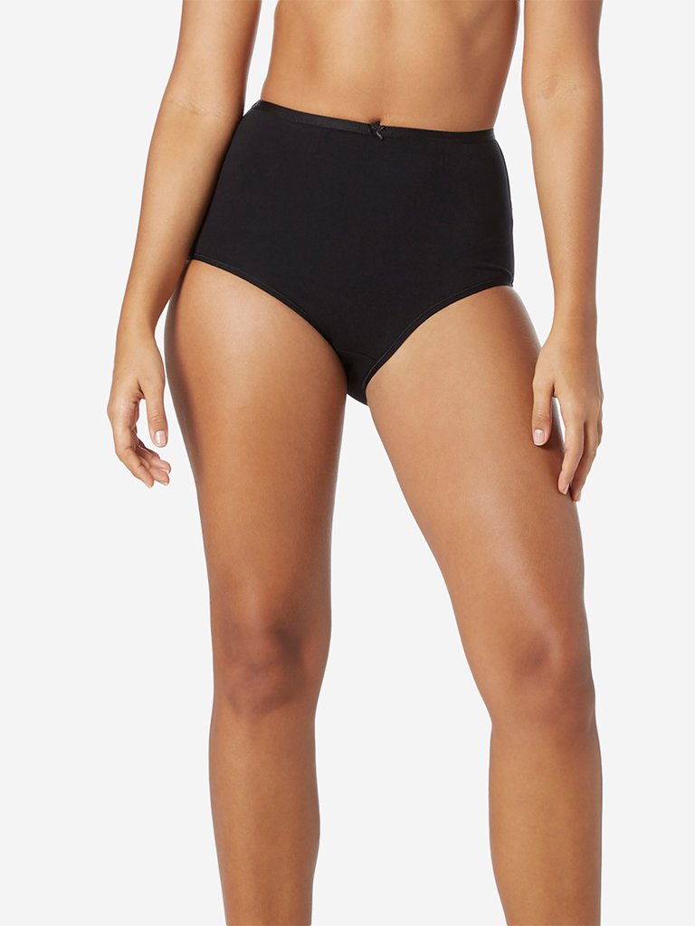 Wunderlove Black Full Briefs Pack of Three