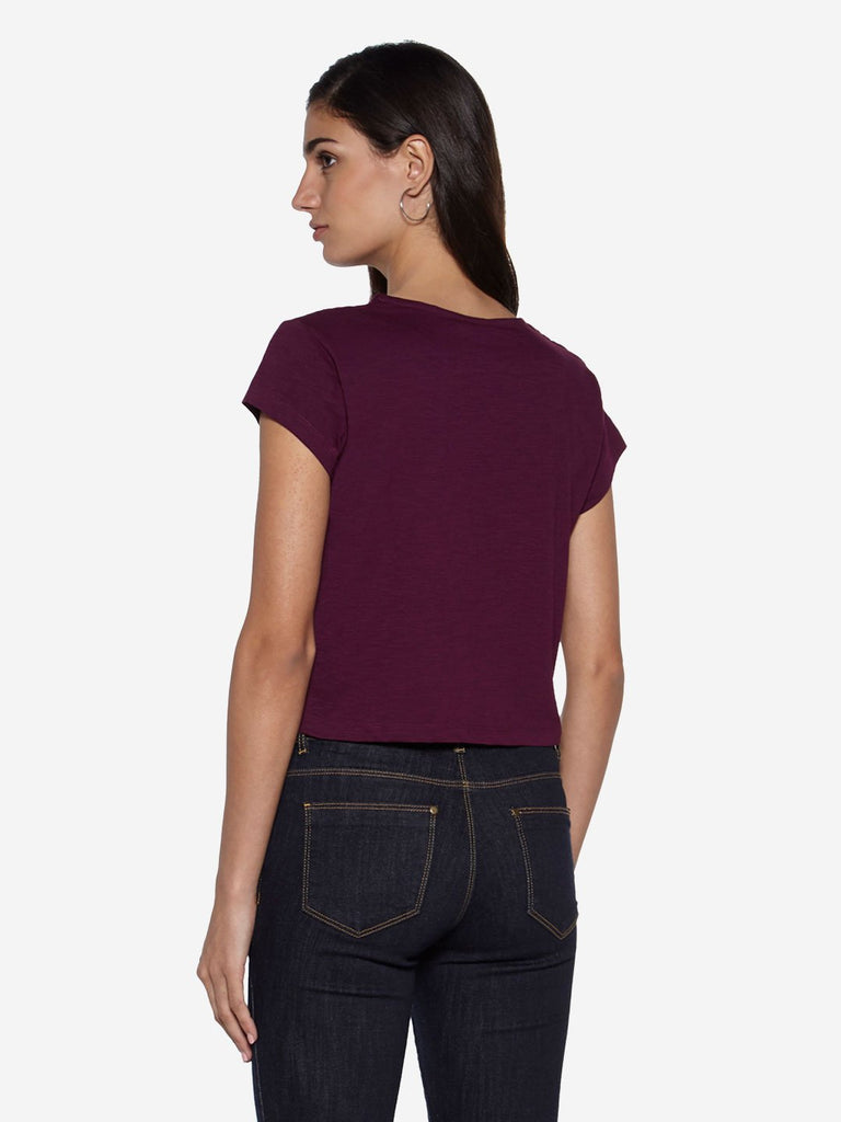Nuon Berry Pure Cotton Samuel Crop T-Shirt
