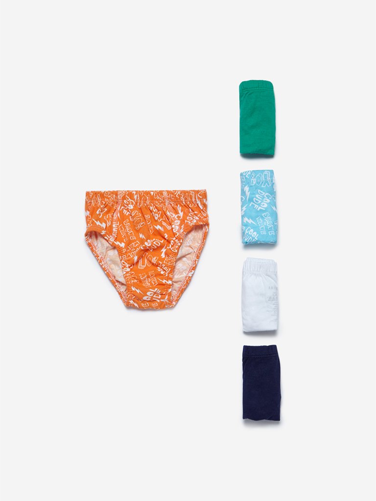 HOP Kids Green Briefs Pack Of Five