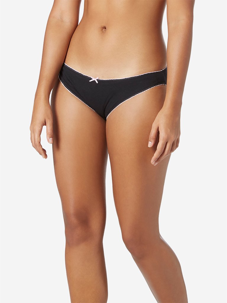 Wunderlove Black Bikini Briefs Set Of Four