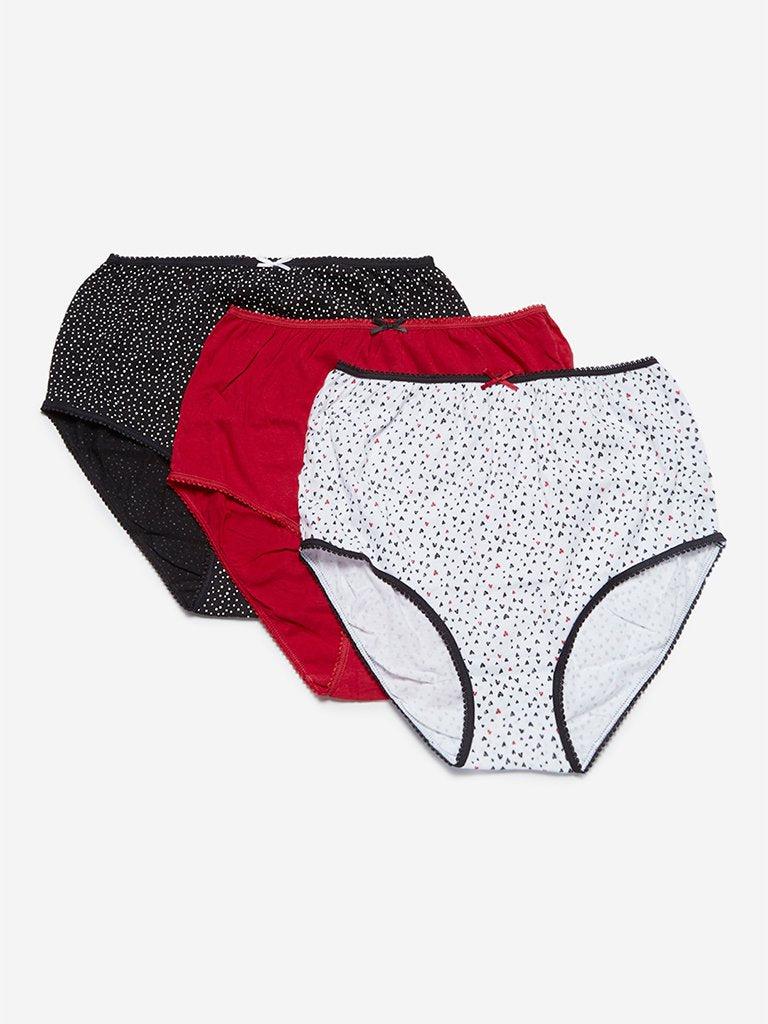 Wunderlove White Full Briefs Pack of Three