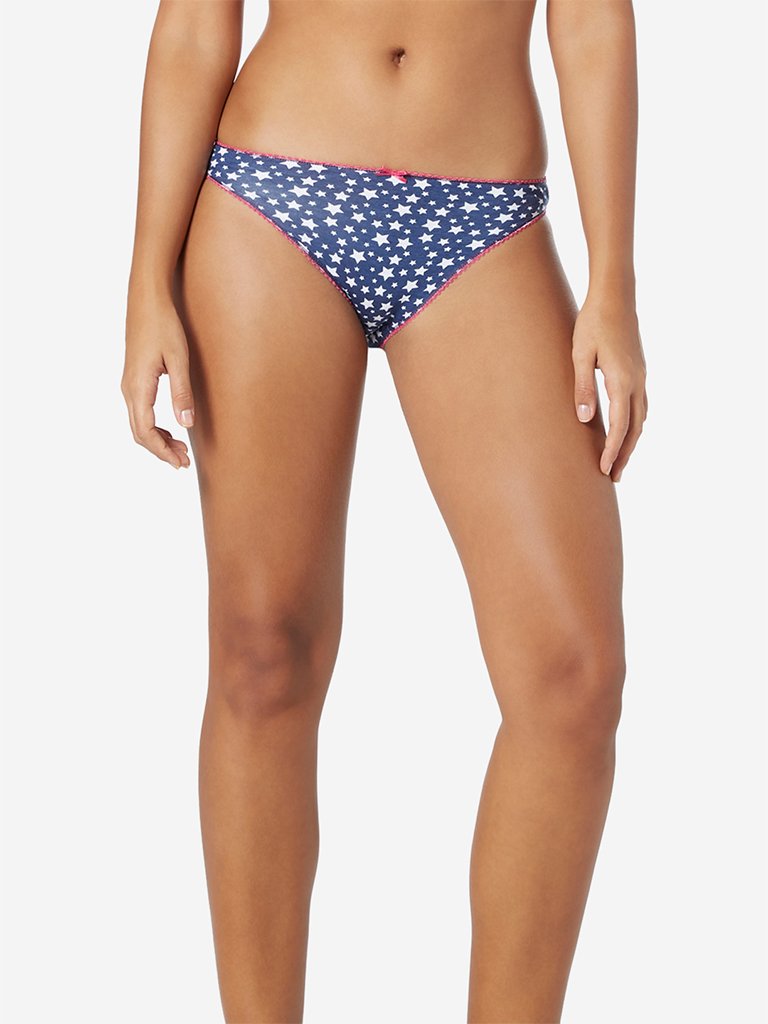 Wunderlove Blue High-Leg Briefs Pack of Four