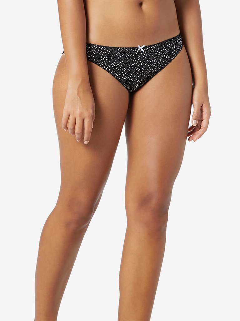 Wunderlove Black High-Leg Briefs Pack of Four