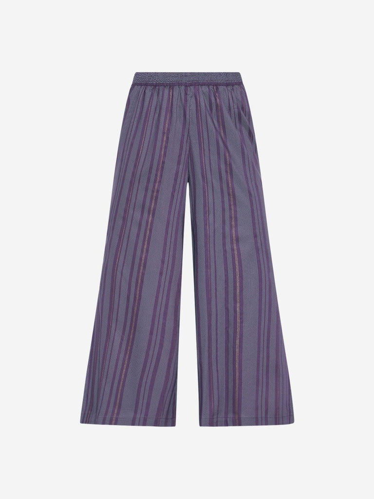 Zuba Purple Striped Palazzos