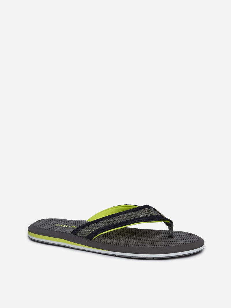 SOLEPLAY Grey Textured Flip-Flops