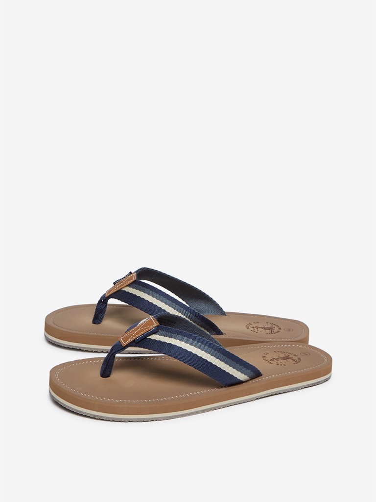 SOLEPLAY Navy Striped Flip-Flops