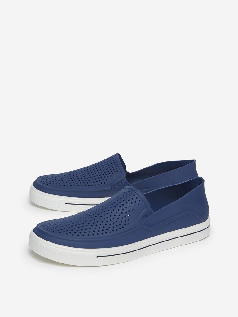 SOLEPLAY Blue Rubberised Loafers