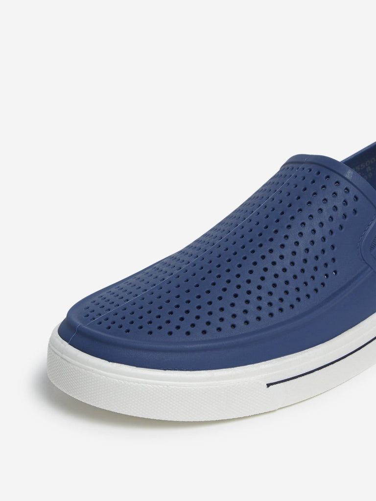 SOLEPLAY Blue Rubberised Loafers