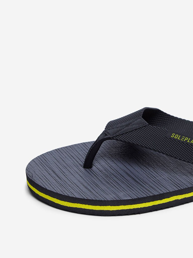 SOLEPLAY Olive Striped Flip-Flops