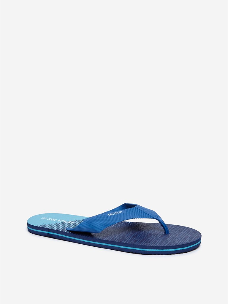 SOLEPLAY Indigo Circular Design Flip-Flops
