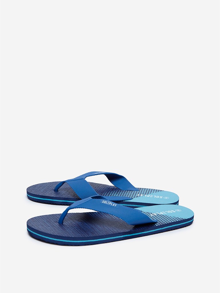 SOLEPLAY Indigo Circular Design Flip-Flops