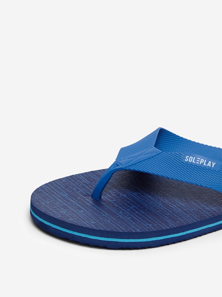 SOLEPLAY Indigo Circular Design Flip-Flops