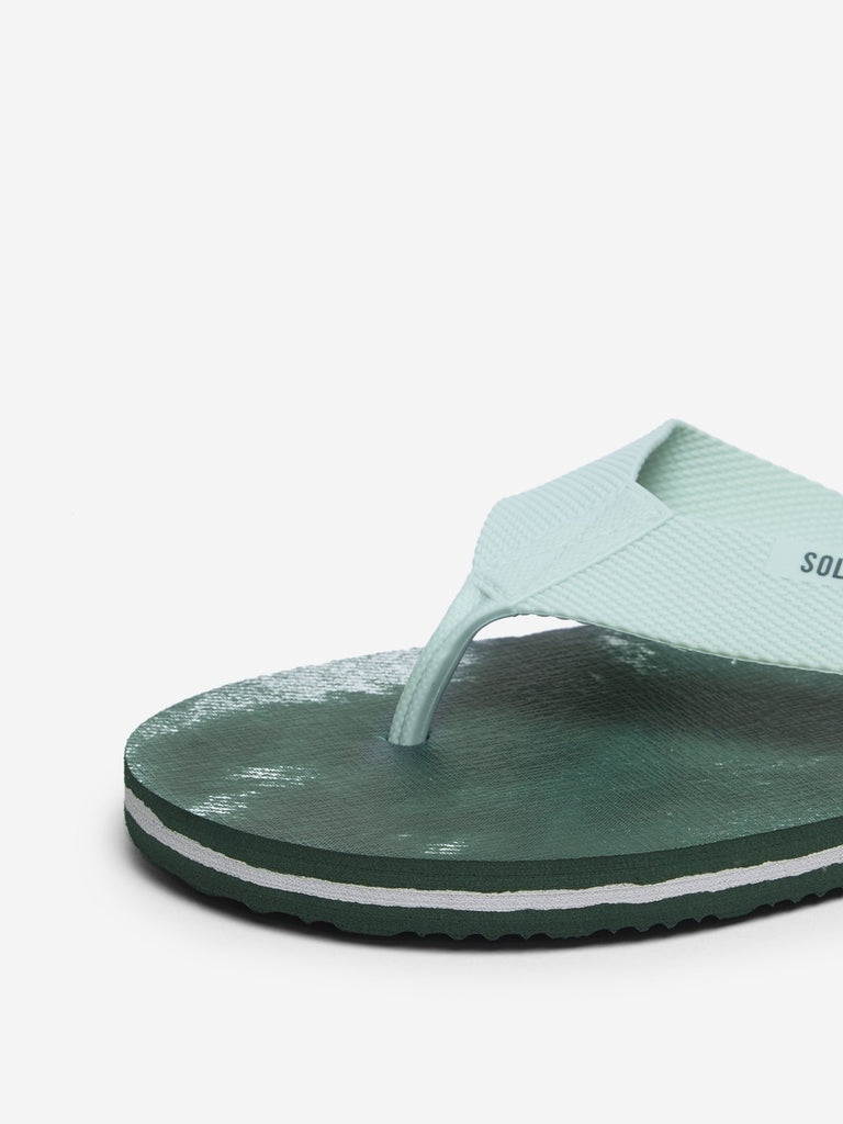 SOLEPLAY Khaki Abstract Design Flip-Flops