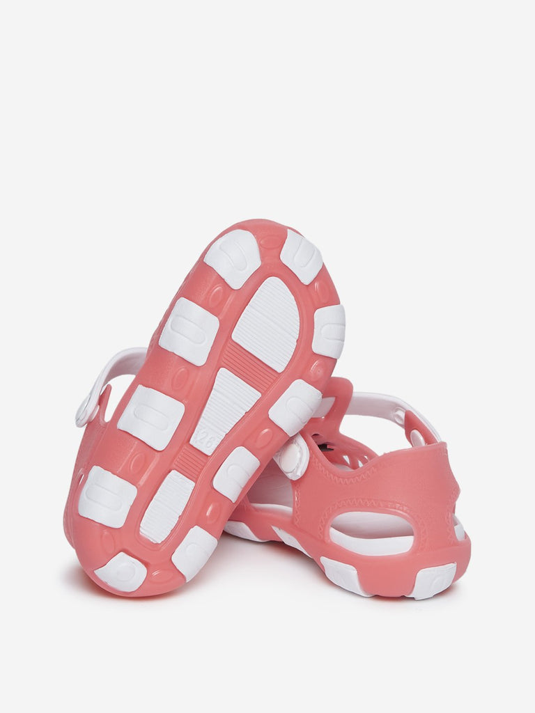 Yellow Kids Coral Cupcake Detailed Clogs