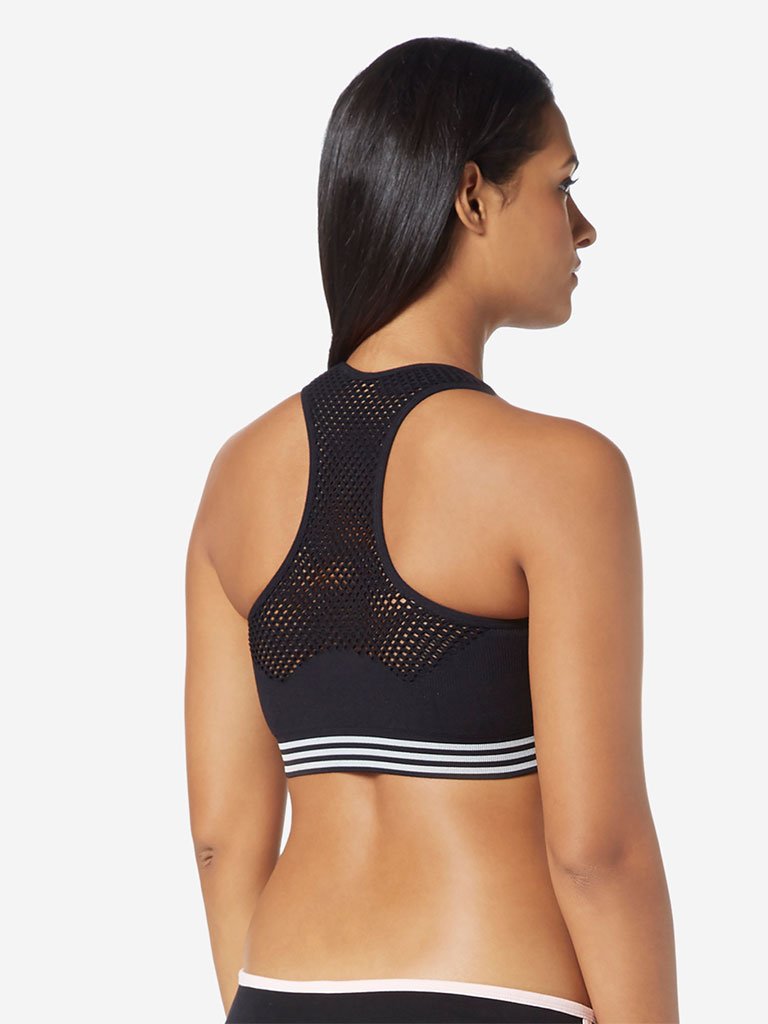 Wunderlove Black Padded Non-Wired Sports Bra