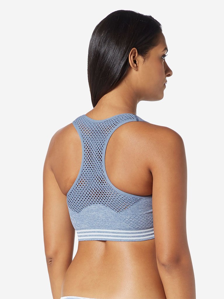 Wunderlove Grey Melange Padded Sports Bra