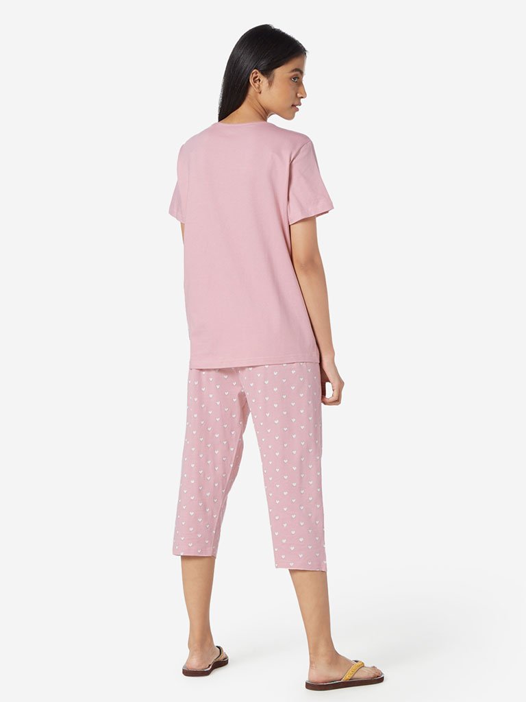 Wunderlove Pink Bunny T-Shirt And Capris Set