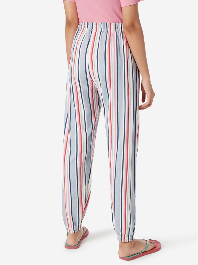 Wunderlove Multicoloured Striped Pyjama Joggers
