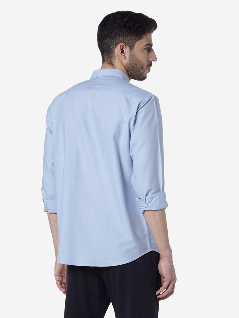 WES Casuals Light Blue Relaxed Fit Shirt