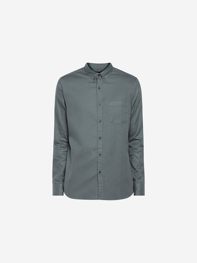 WES Casuals Light Olive Slim Fit Shirt