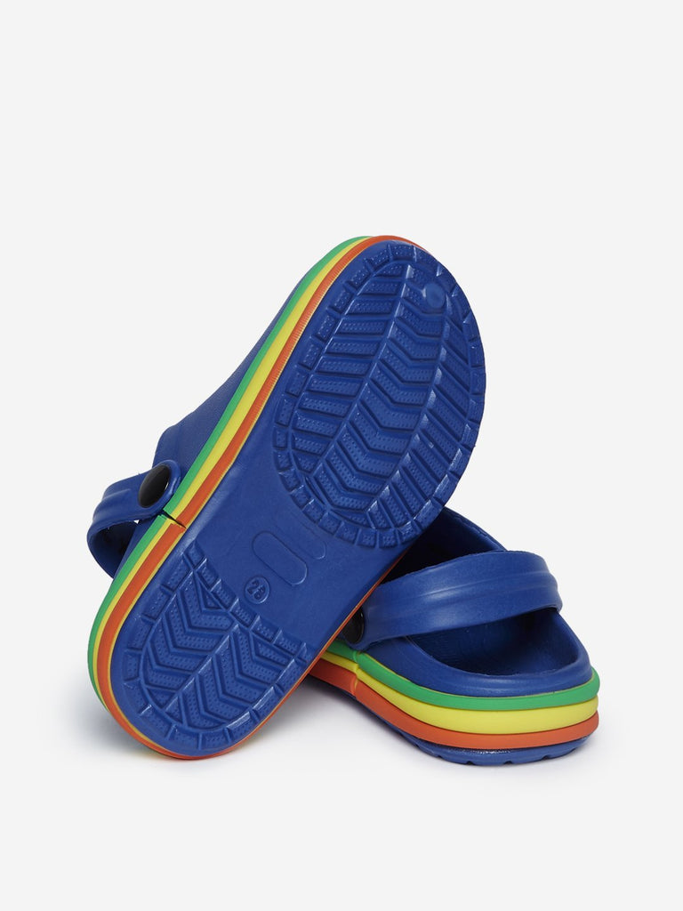 Yellow Kids Navy Sunglass Detailed Clogs