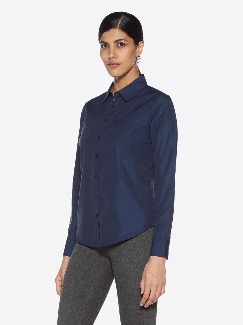Wardrobe Navy Oxford Blouse