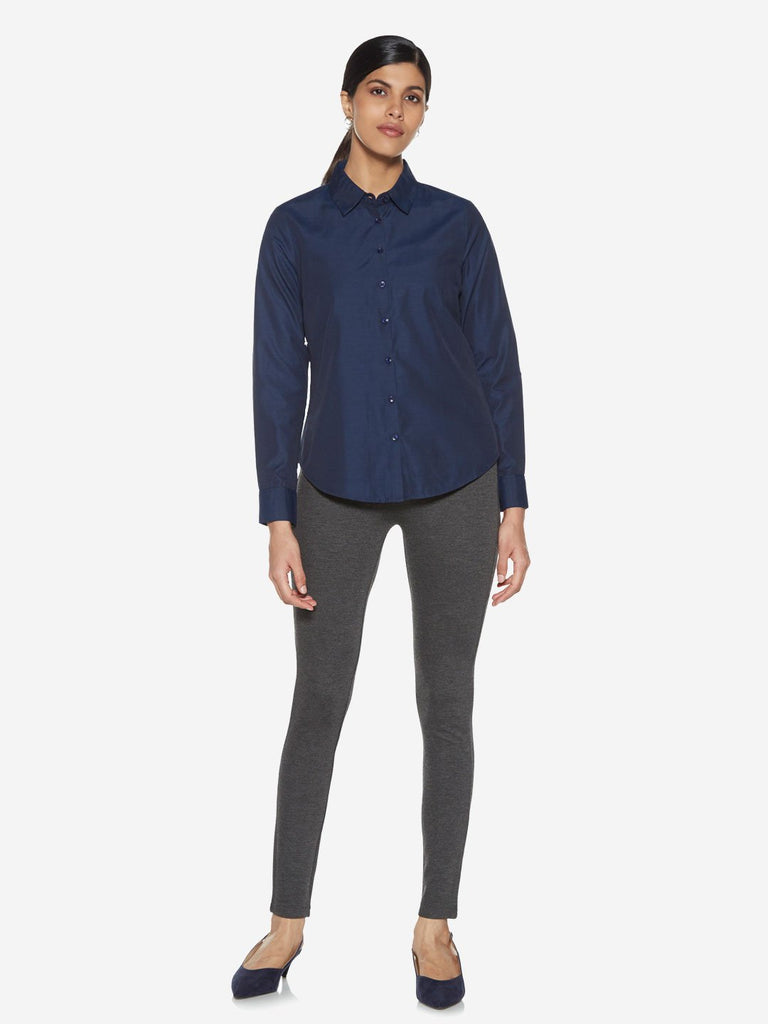 Wardrobe Navy Oxford Blouse