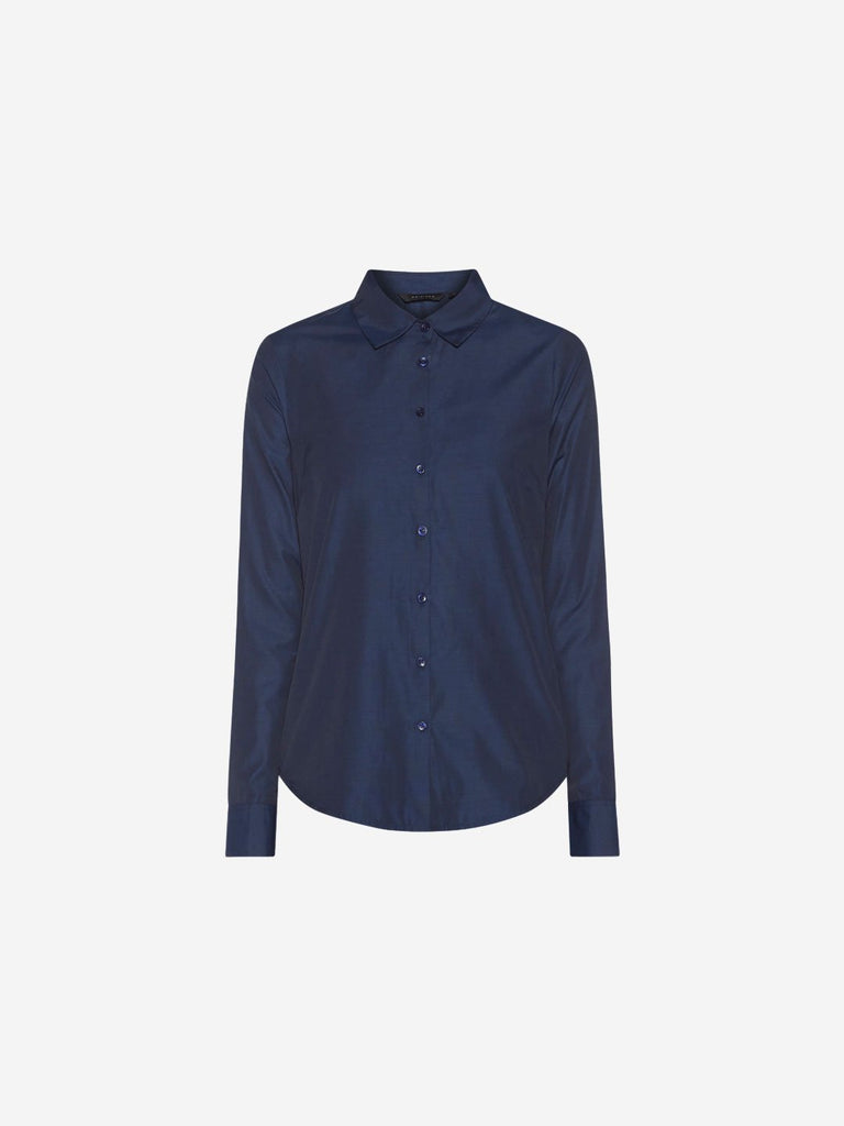 Wardrobe Navy Oxford Blouse