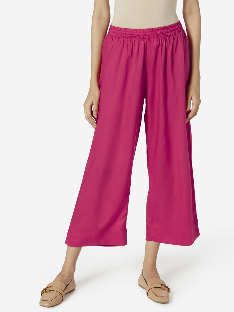 Utsa Fuchsia Cropped Palazzos