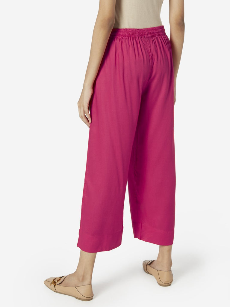 Utsa Fuchsia Cropped Palazzos