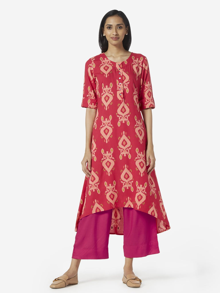 Utsa Fuchsia Cropped Palazzos