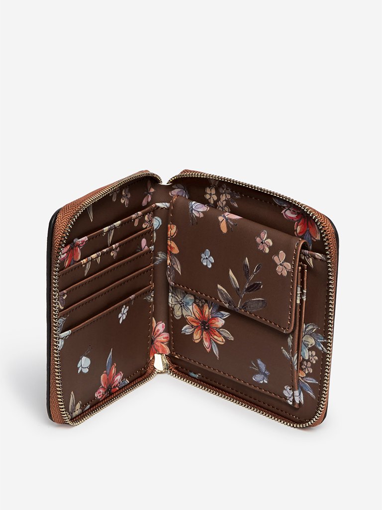 LOV Tan Faux-Leather Wallet