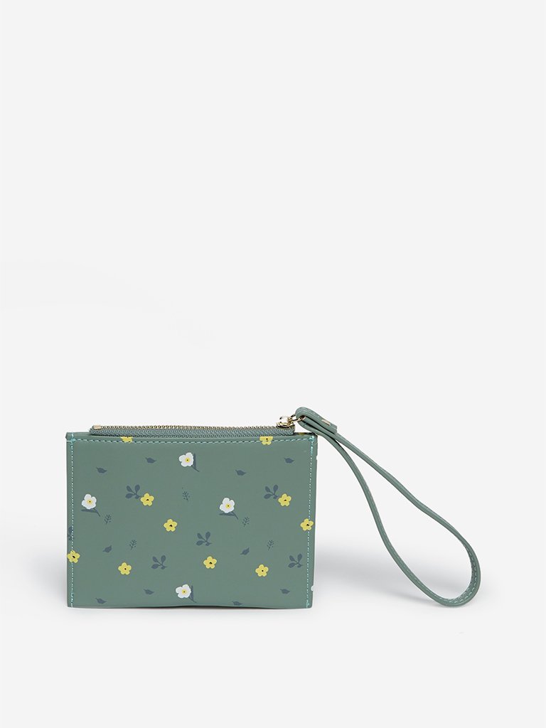 LOV Sage Green Floral Print Wallet