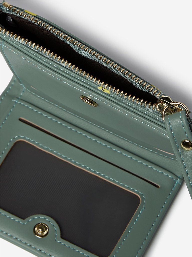 LOV Sage Green Floral Print Wallet