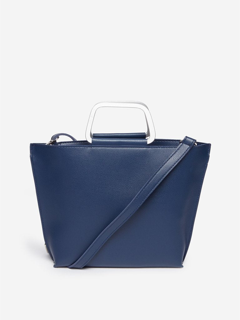 LOV Blue Tote Bag With Pouch