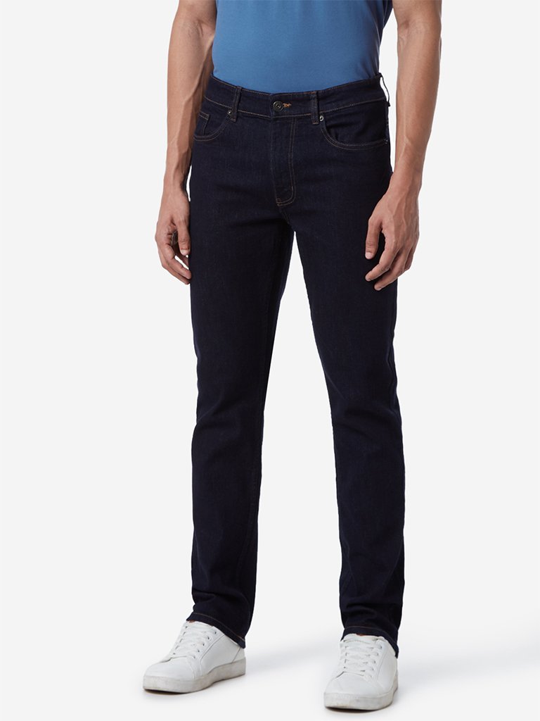 WES Casuals Dark Indigo Relaxed Fit Jeans
