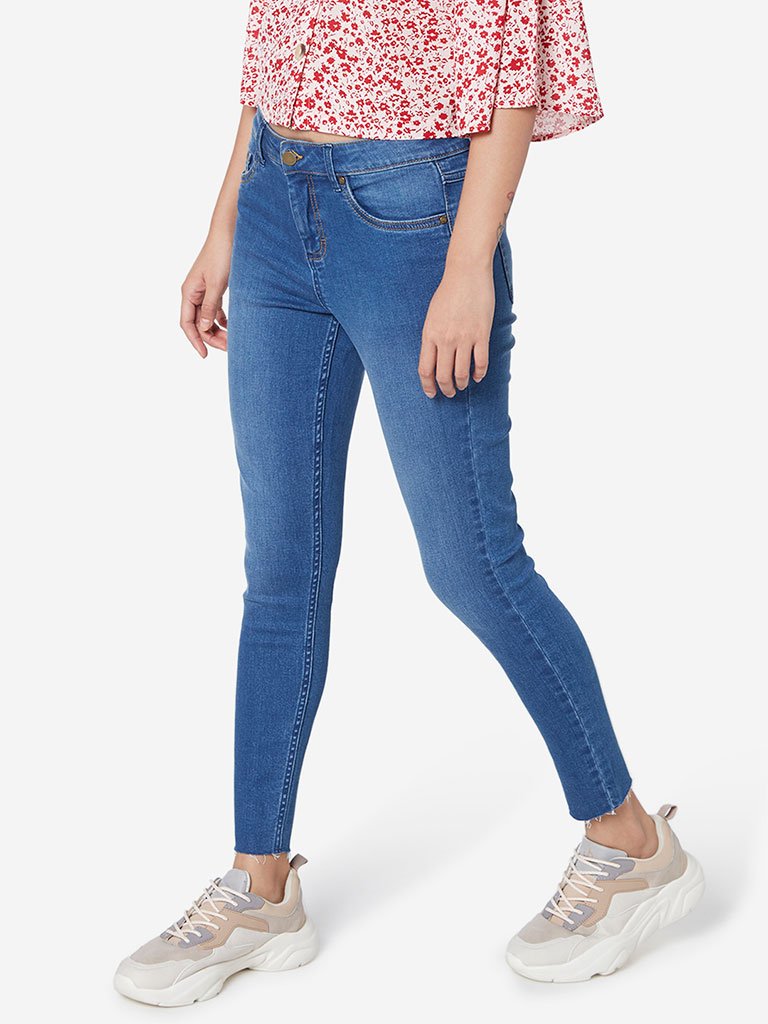Nuon Blue Skinny Fit Mid Waist Jeans