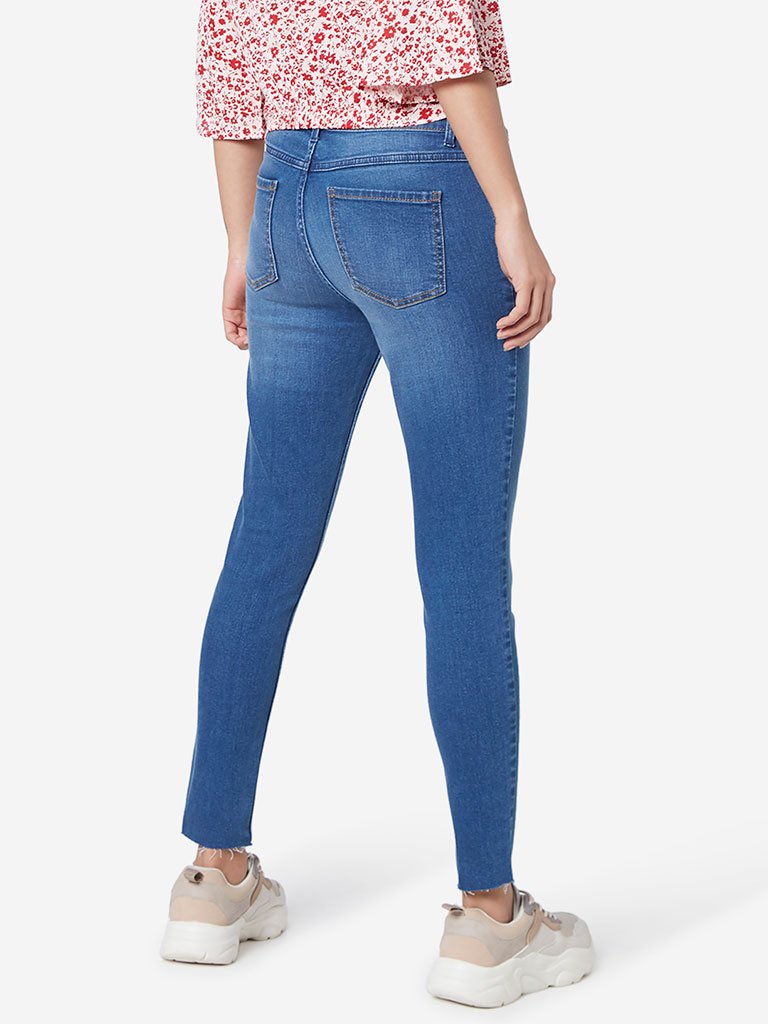 Nuon Blue Skinny Fit Mid Waist Jeans