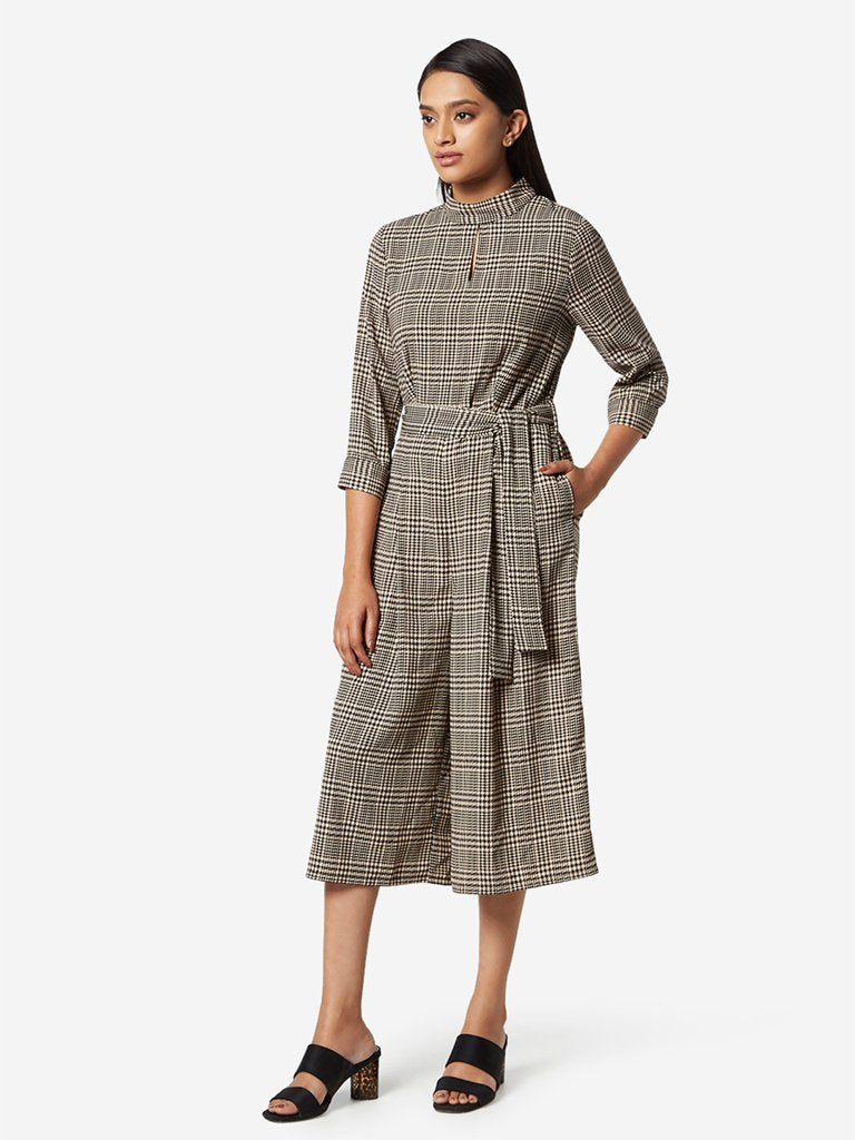 Wardrobe Beige Jumpsuit With Belt