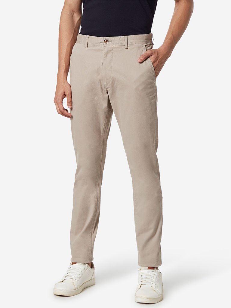 Ascot Light Beige Slim Fit Chinos