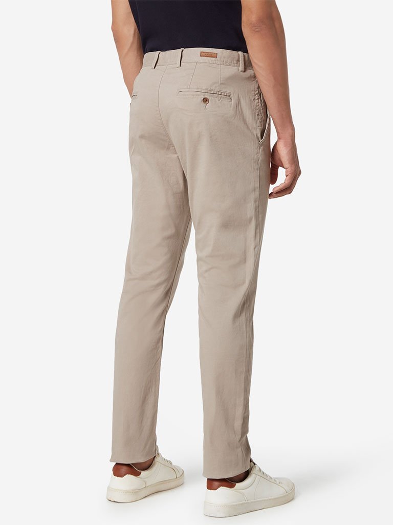 Ascot Light Beige Slim Fit Chinos