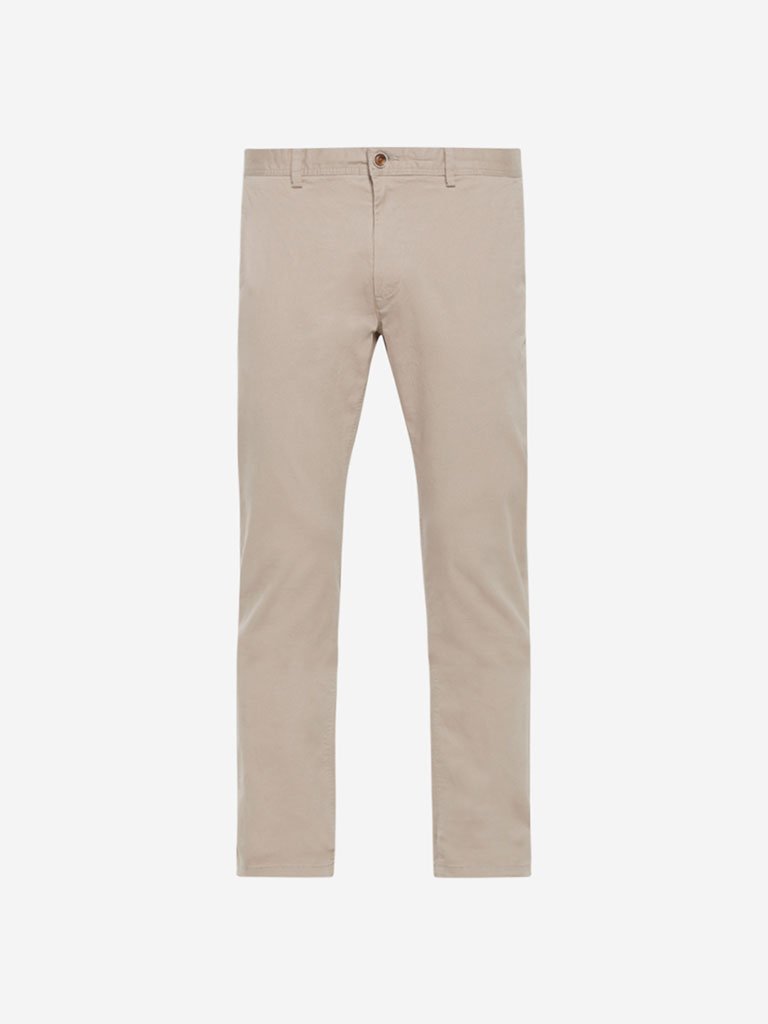 Ascot Light Beige Slim Fit Chinos